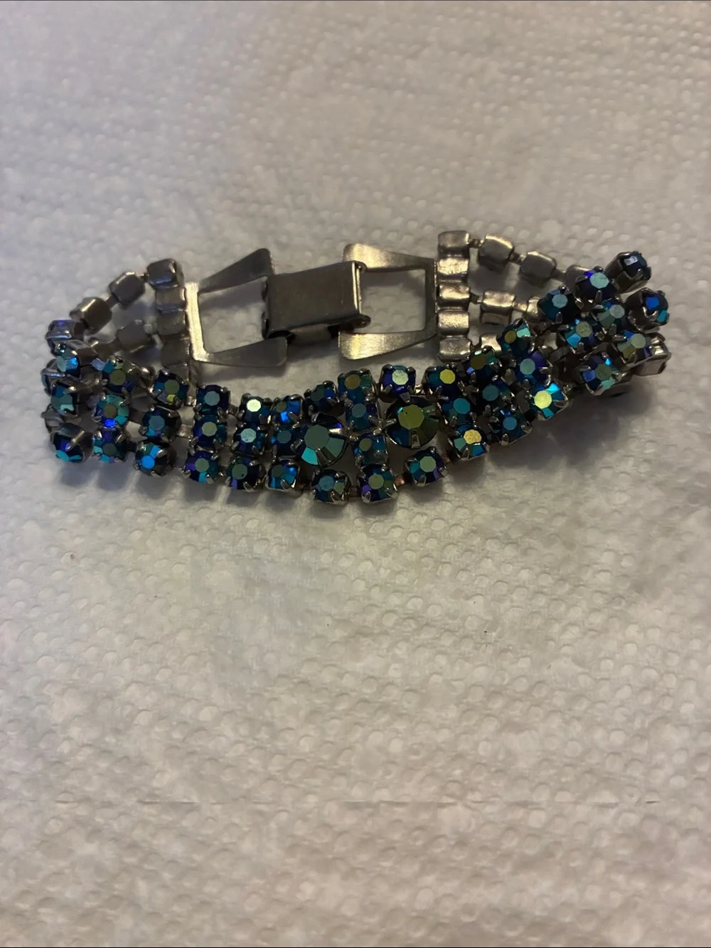 Blue Aurora Crystal Multi-Row Bracelet - Women Accessories
